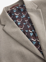 Stone Natural Oversized Fit Donegal Suit Jacket - Image 8 of 12
