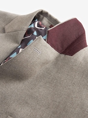 Stone Natural Oversized Fit Donegal Suit Jacket - Image 9 of 12