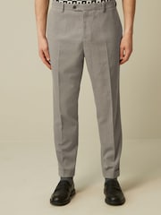 Stone Natural Relaxed Fit Donegal Suit: Trousers - Image 1 of 9