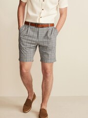 Grey Seersucker Check Suit: Shorts - Image 1 of 12