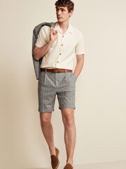 Grey Seersucker Check Suit: Shorts - Image 2 of 12