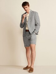 Grey Seersucker Check Suit: Shorts - Image 4 of 12