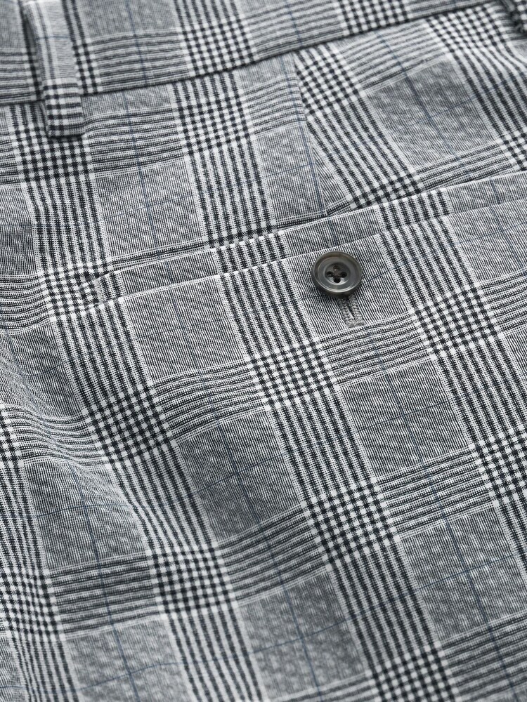 Grey Seersucker Check Suit: Shorts - Image 9 of 12