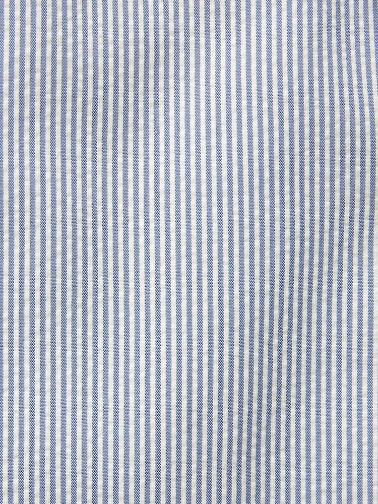 Blue/White Oversized Fit Stripe Seersucker Suit: Jacket - Image 12 of 12