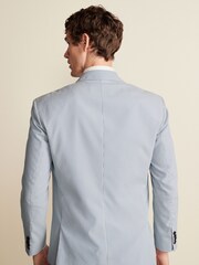 Blue/White Oversized Fit Stripe Seersucker Suit: Jacket - Image 3 of 12