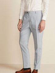 Blue/White Blue/White Relaxed Fit Stripe Seersucker Suit: Trousers - Image 1 of 10