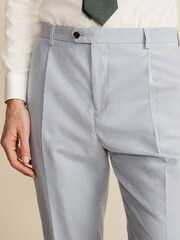 Blue/White Blue/White Relaxed Fit Stripe Seersucker Suit: Trousers - Image 6 of 10
