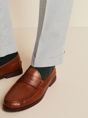 Blue/White Blue/White Relaxed Fit Stripe Seersucker Suit: Trousers - Image 7 of 10