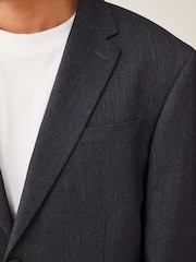 Navy Blue Oversized Fit Donegal Suit Jacket - Image 3 of 10