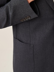 Navy Blue Oversized Fit Donegal Suit Jacket - Image 4 of 10