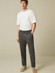 Navy Blue Relaxed Fit Donegal Suit: Trousers - Image 3 of 11