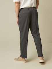 Navy Blue Relaxed Fit Donegal Suit: Trousers - Image 4 of 11