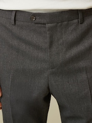 Navy Blue Relaxed Fit Donegal Suit: Trousers - Image 5 of 11