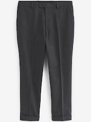 Navy Blue Relaxed Fit Donegal Suit: Trousers - Image 7 of 11