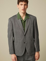 Grey Oversized Fit Donegal Suit Jacket - Image 1 of 15
