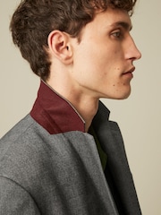 Grey Oversized Fit Donegal Suit Jacket - Image 5 of 15