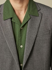 Grey Oversized Fit Donegal Suit Jacket - Image 6 of 15