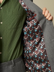 Grey Oversized Fit Donegal Suit Jacket - Image 7 of 15