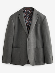Grey Oversized Fit Donegal Suit Jacket - Image 9 of 15