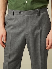 Grey Relaxed Fit Donegal Suit: Trousers - Image 3 of 8