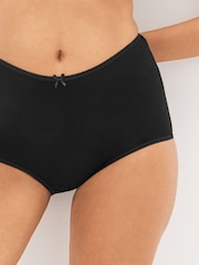 Black Midi Cotton Rich Knickers 6 Pack - Image 2 of 5