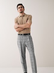 Grey Relaxed Fit Check Suit Trousers - Image 2 of 9