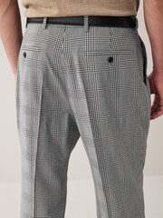 Grey Relaxed Fit Check Suit Trousers - Image 6 of 9