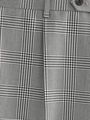 Grey Relaxed Fit Check Suit Trousers - Image 8 of 9