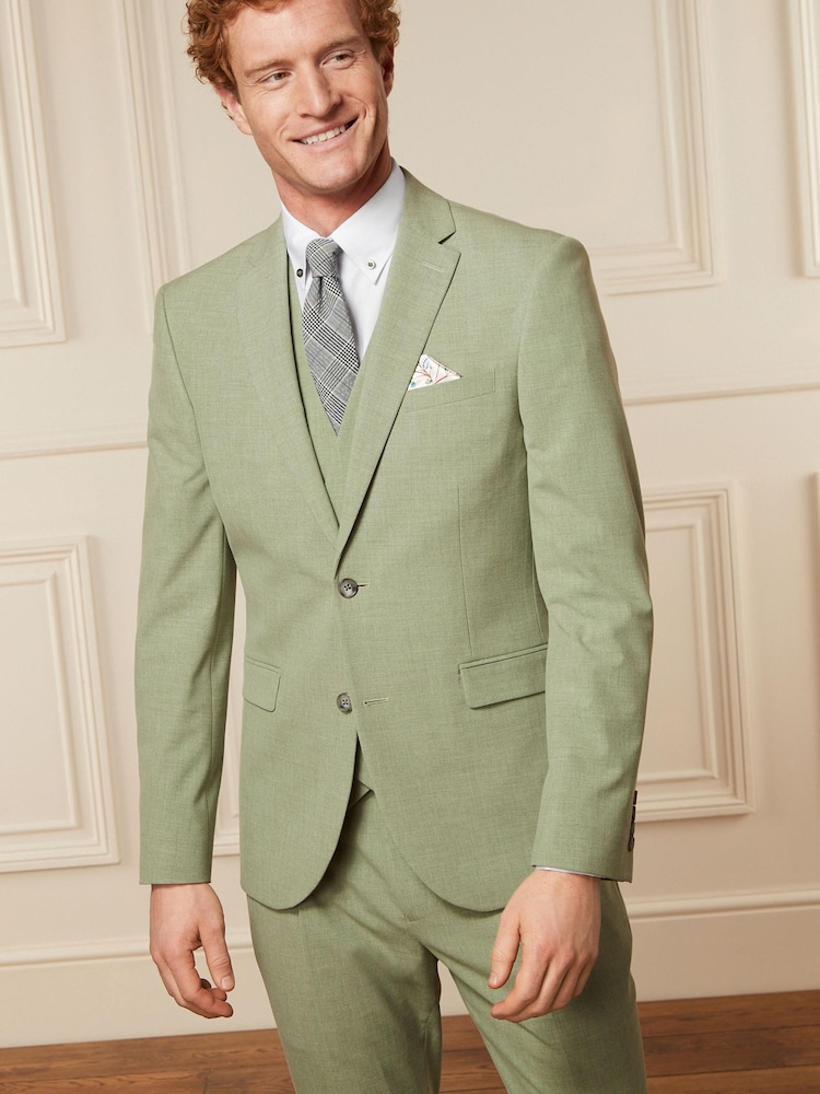 Green Skinny Motion Flex Stretch Suit Jacket - Image 1 of 11
