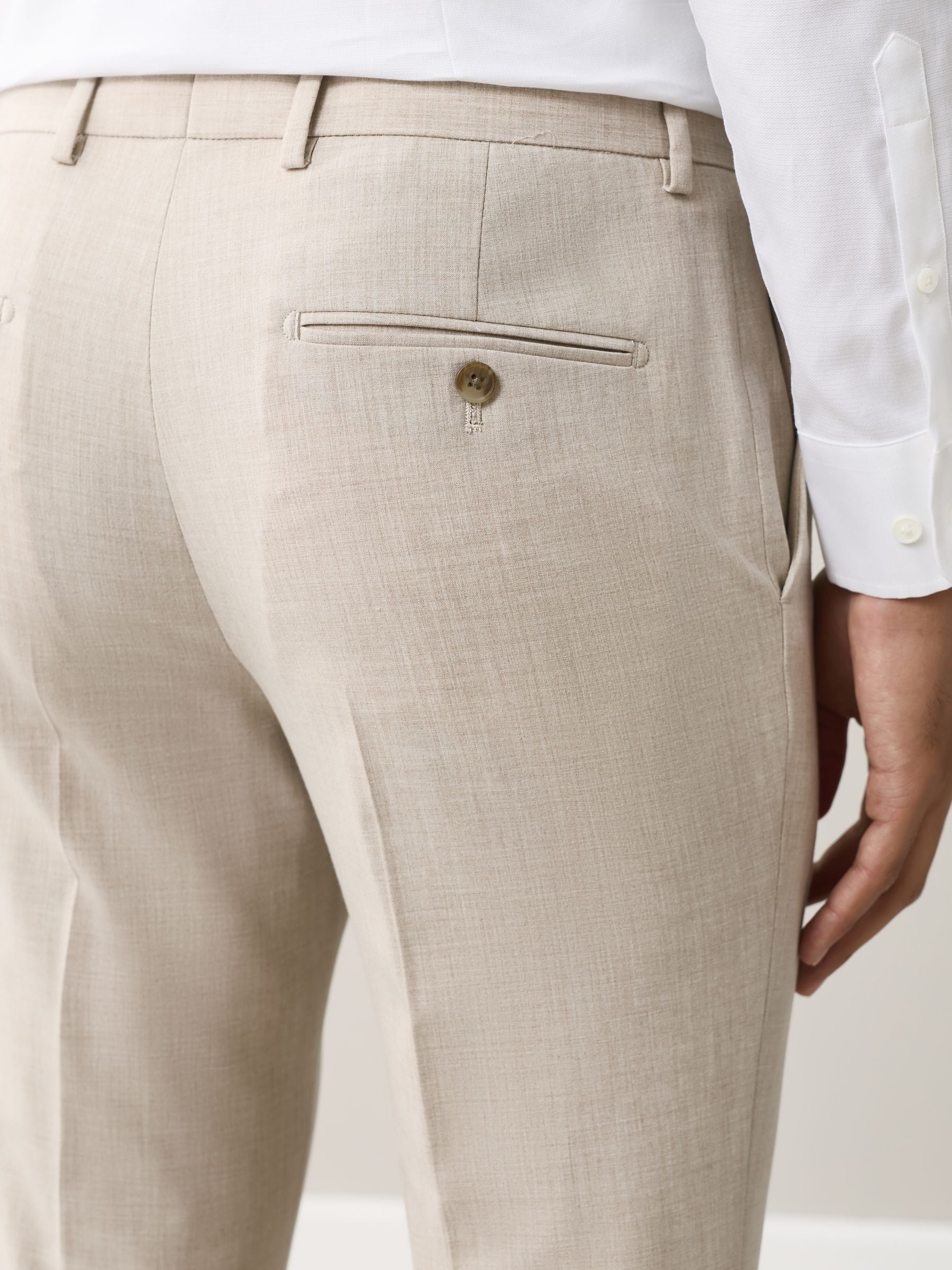 Buy Stone Skinny Fit Motionflex Stretch Suit Trousers from Next