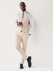 Stone Regular Fit Motionflex Stretch Waistcoat - Image 3 of 9