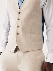 Stone Regular Fit Motionflex Stretch Waistcoat - Image 4 of 9