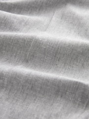 Light Grey Tailored Fit Linen Blend Suit: Trousers - Image 10 of 10