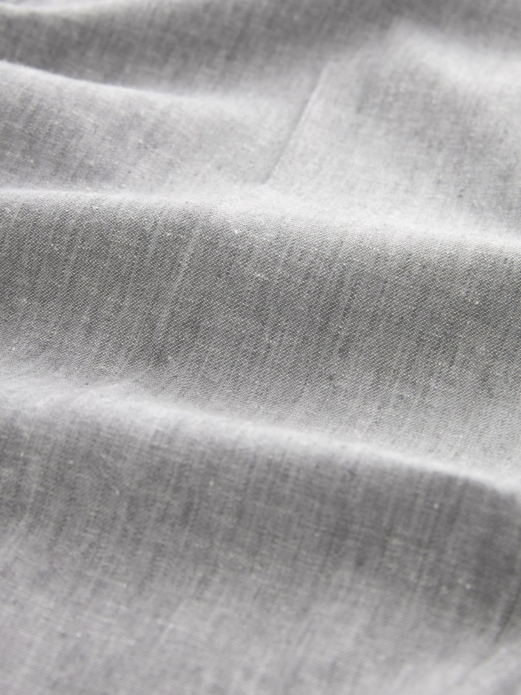 Light Grey Tailored Fit Linen Blend Suit: Trousers - Image 10 of 10