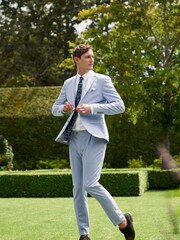 Light Blue Skinny Motion Flex Stretch Suit Jacket - Image 2 of 12
