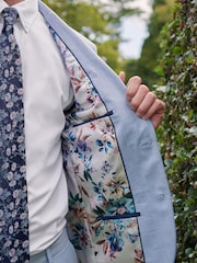 Light Blue Skinny Motion Flex Stretch Suit Jacket - Image 5 of 12