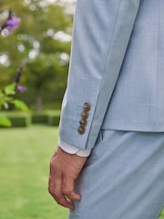 Light Blue Skinny Motion Flex Stretch Suit Jacket - Image 6 of 12