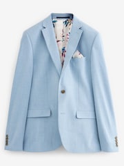 Light Blue Skinny Motion Flex Stretch Suit Jacket - Image 7 of 12