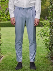Light Blue Skinny Motion Flex Stretch Suit: Trousers - Image 1 of 9