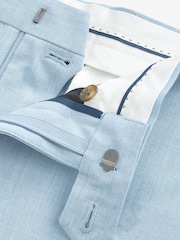 Light Blue Skinny Motion Flex Stretch Suit: Trousers - Image 8 of 9
