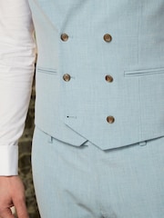 Light Blue Motion Flex Stretch Waistcoat - Image 3 of 8