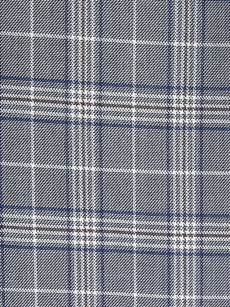 Blue Tailored Fit Check Suit: Jacket - Image 6 of 6