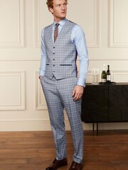Blue Chambray Suit Waistcoat - Image 2 of 10