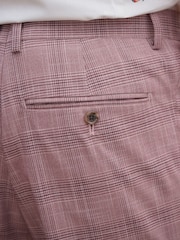 Pink Tailored Fit Check Suit: Trousers - Image 4 of 9