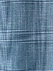 Blue Slim Fit Check Suit: Trousers - Image 9 of 9