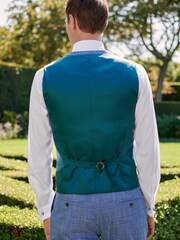 Blue Check Suit Waistcoat - Image 4 of 10
