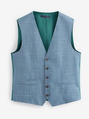 Blue Check Suit Waistcoat - Image 7 of 10