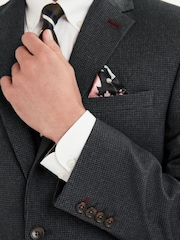 Charcoal Grey Regular Fit Puppytooth Suit Jacket - Image 5 of 12