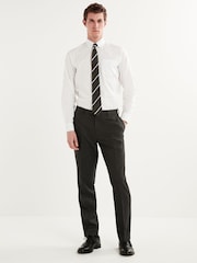 Charcoal Grey Regular fit Puppytooth Fabric Suit: Trousers - Image 3 of 7