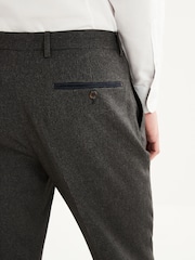 Charcoal Grey Regular fit Puppytooth Fabric Suit: Trousers - Image 5 of 7